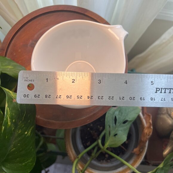 Vintage Green Floral Milk Glass Teacup 2 | 1960s Kitchen Decor | Cottage Kitchen - Picture 4 of 4